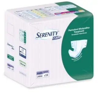 Pannolone per incontinenza a mutandina serenity softdry maxi large 15 pezzi