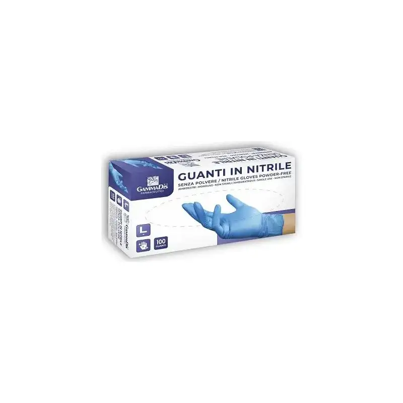 100 guanti al nitrile senza polvere taglia m