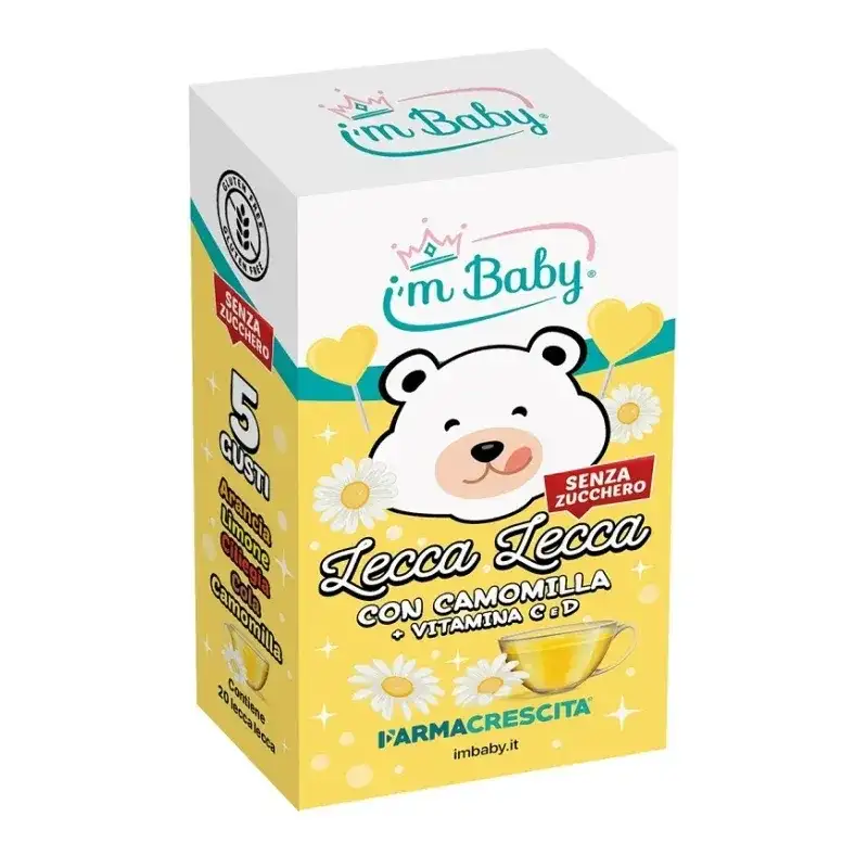 20 lecca lecca con camomilla + vitamina c e d - integratore sonno, digestione, ossa e immunità