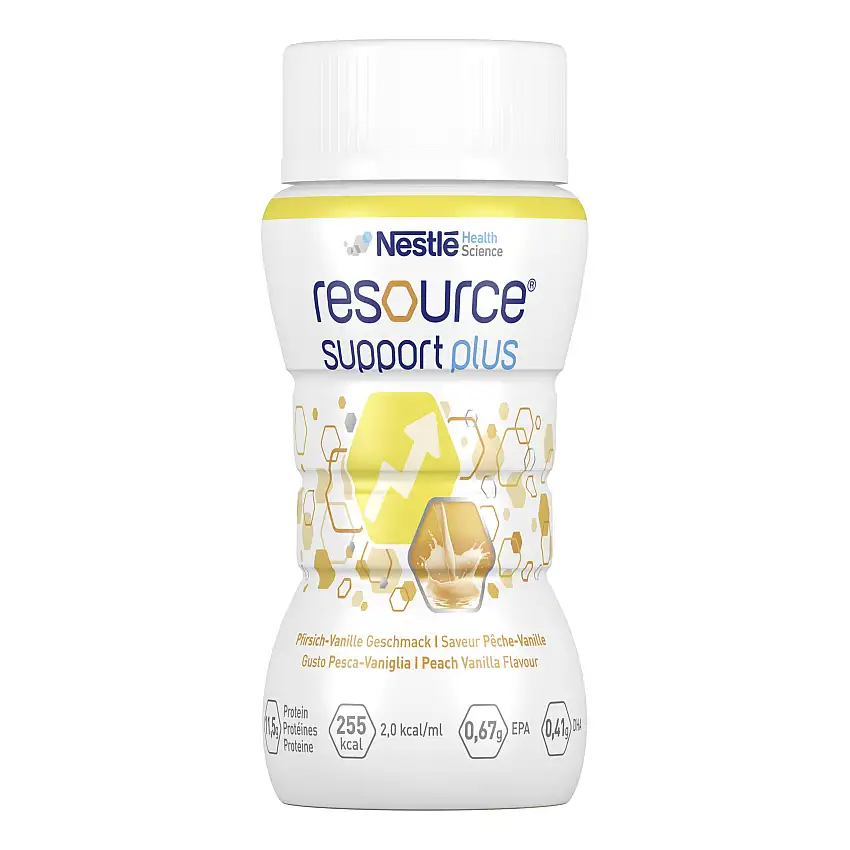 RESOURCE Support Plus Pesca Vaniglia 4x125ml