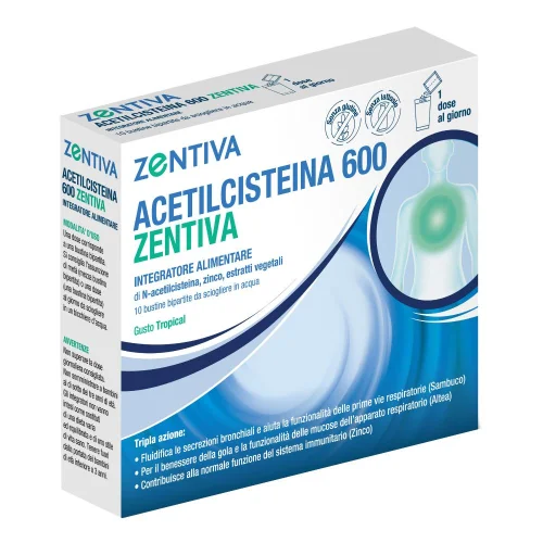 Acetilcisteina 600 Zentiva 10 bustine