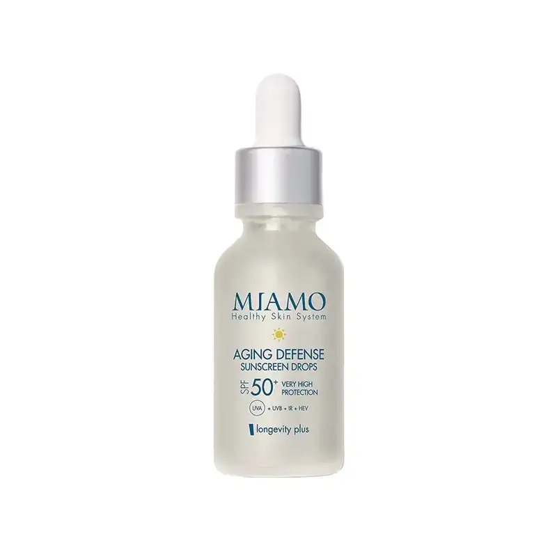 Miamo crema solare viso 50+ spf gocce aging defense sunscreen drops 30 ml