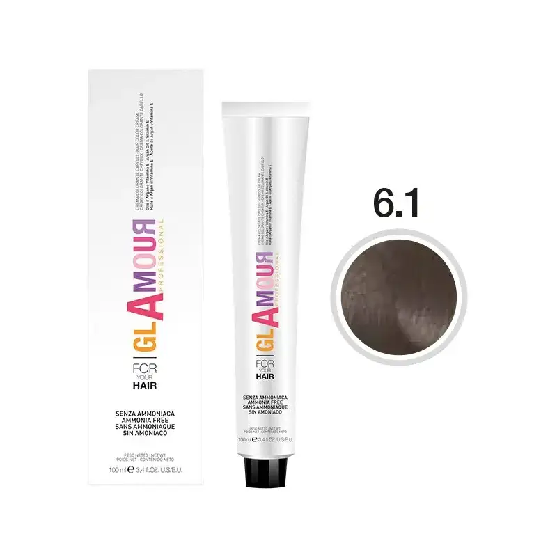 Glamour Ammonia free hair color cream - crema colorante per capelli n. 6.1 biondo scuro cenere