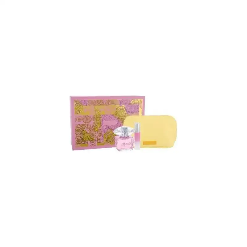 Versace Bright crystal kit - eau de toilette 90ml + eau de toilette 10 ml + pochette gialla donna