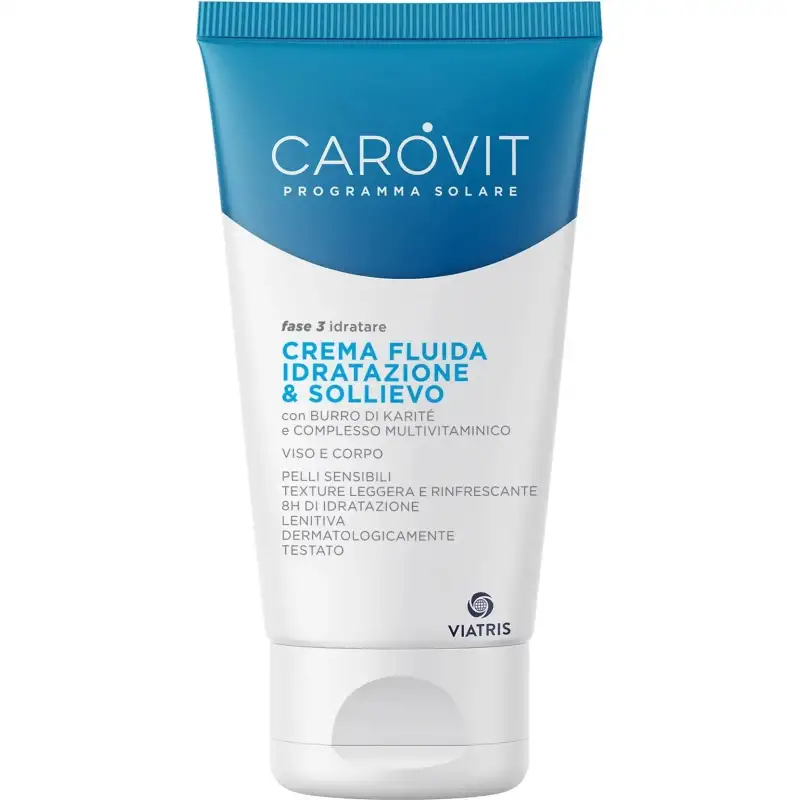 Viatris Carovit programma solare - crema fluida idratazione & sollievo 150 ml