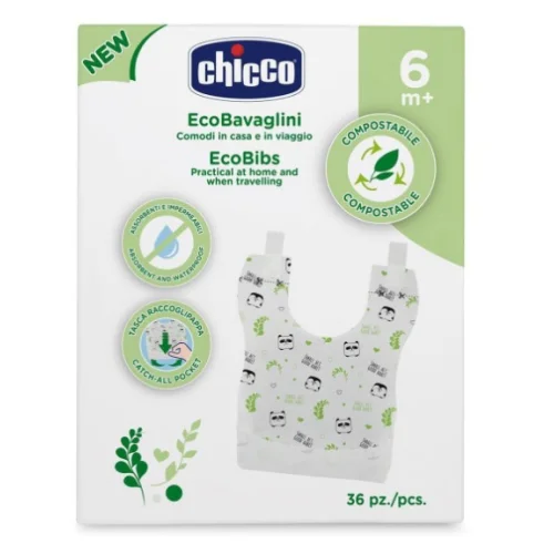 Chicco Bavaglini Monouso Compostabili 0Mesi+ 36 Pezzi