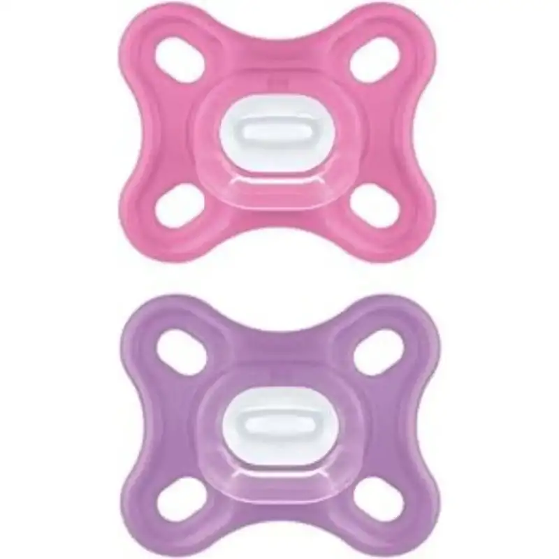 Mam Comfort 0-2 mesi - 2 succhietti in silicone - rosa