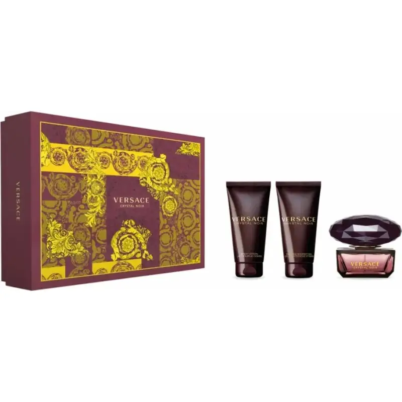 Versace Crystal noir kit eau de toilette 50ml + lozione corpo 50 ml + gel doccia 50ml