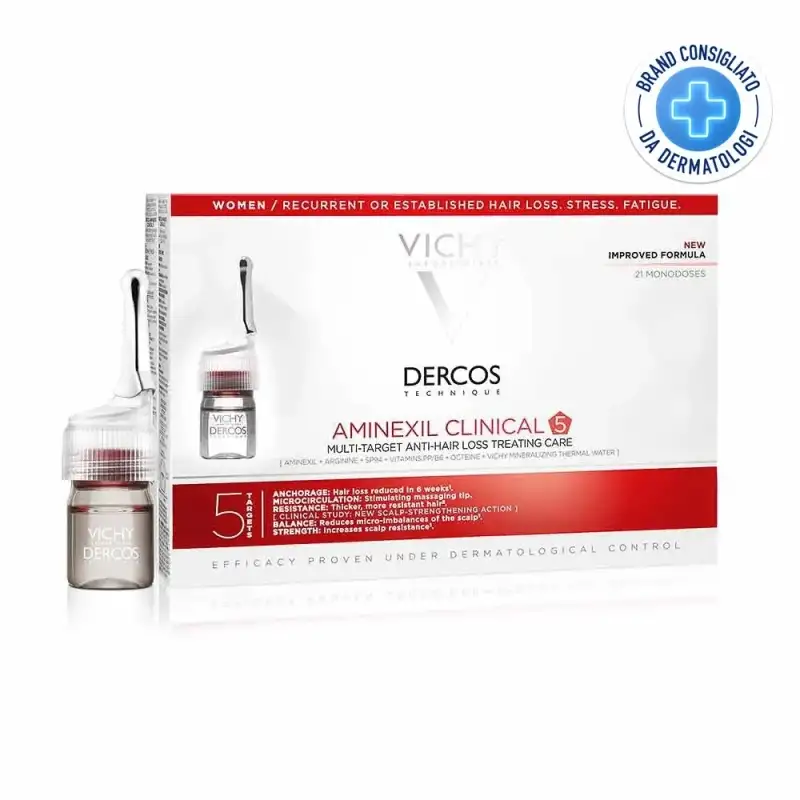 Vichy dercos aminexil intensive 5 trattamento anti-caduta per donna 21 fiale 21 x 6 ml