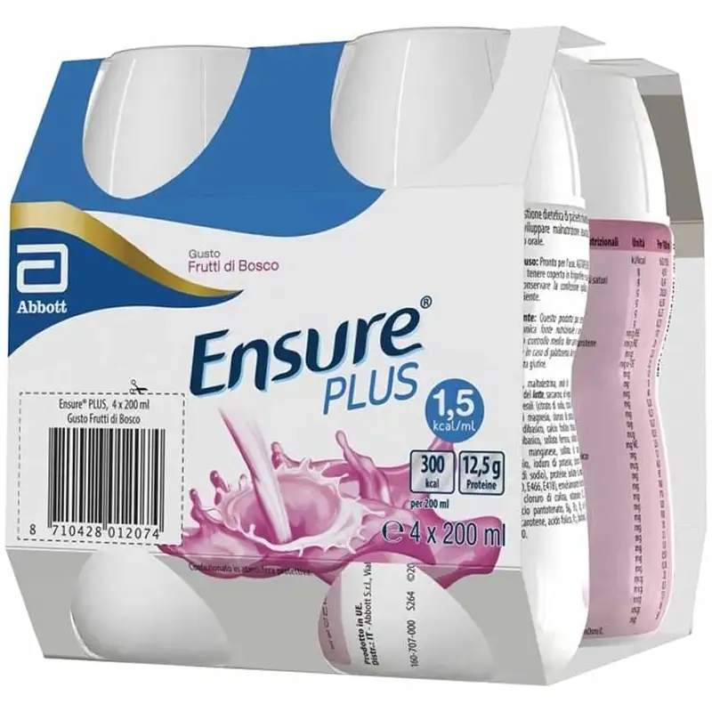 Abbott Ensure plus gusto frutti di bosco 4x200 ml