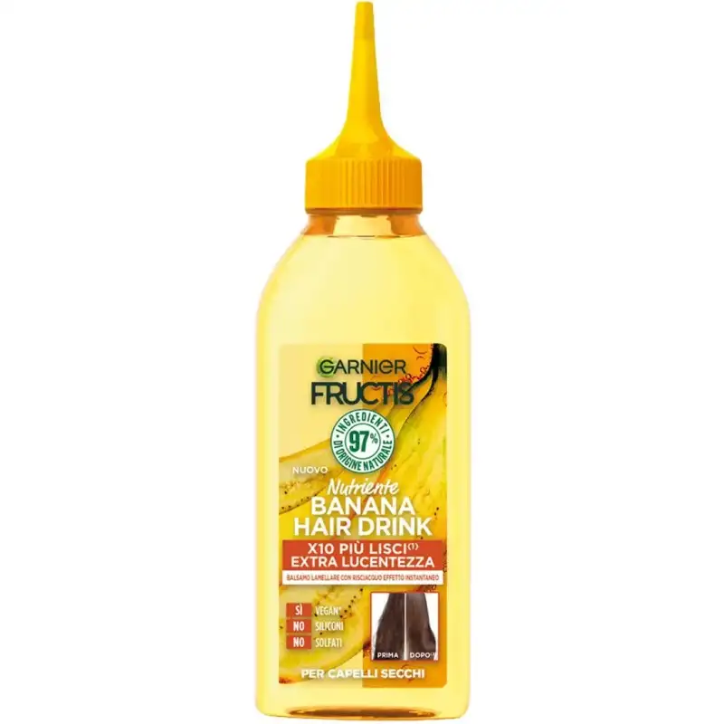 Garnier fructis hair drink banana - balsamo lamellare per capelli secchi 200 ml