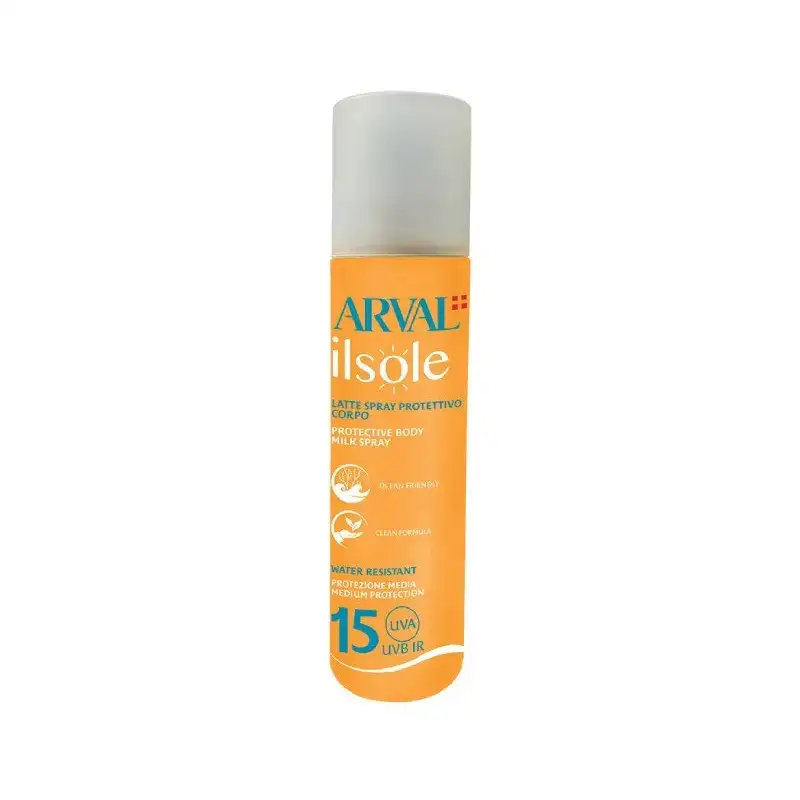 Arval crema solare 15 spf spray latte corpo ilsole protezione media 200 ml