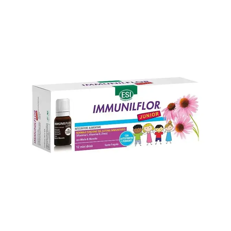 Esi immunil junior 12 mini drink - integratore per le vie respiratorie