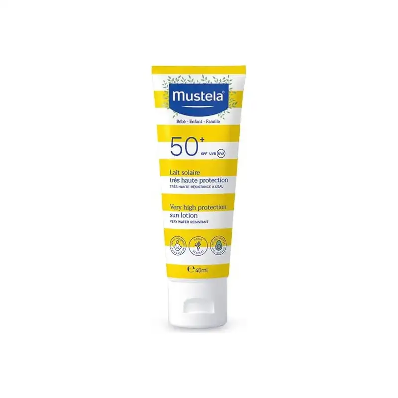 Mustela crema solare bambini 50+ spf latte bebè protezione molto alta 40 ml