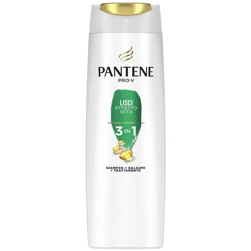 Pantene lisci&setosi - shampoo 3in1 per capelli crespi 625 ml