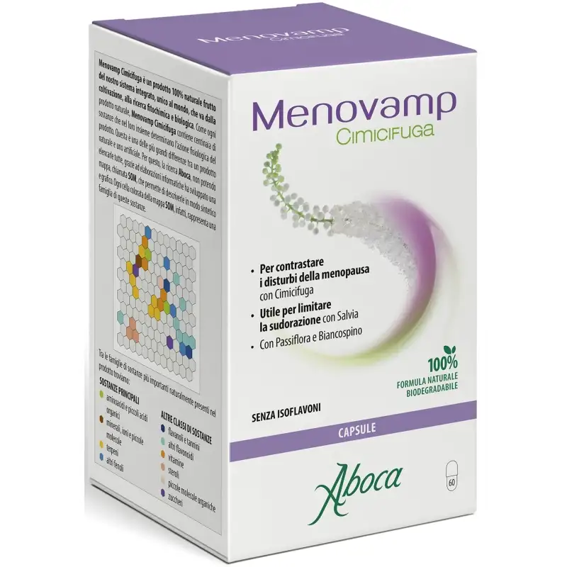 Aboca menovamp cimicifuga 60 capsule - integratore per la menopausa