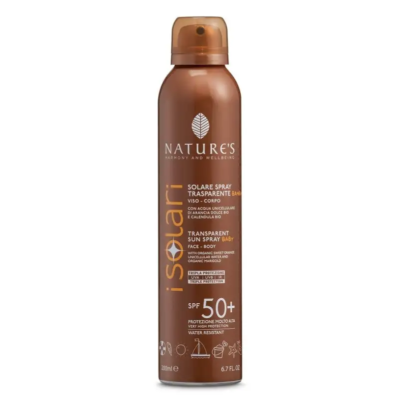Nature s Nature's crema solare per bambini 50+ spf spray trasparente i solari protezione molto alta 200 ml