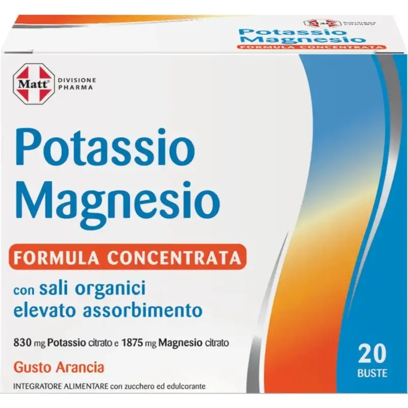 Potassio magnesio formula concentrata 20 buste - integratore di sali minerali