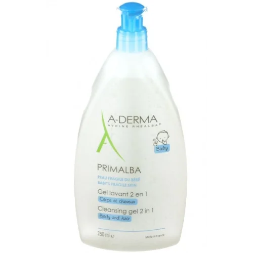 A-Derma Primalba Gel Detergente 2 in 1 Corpo e Capelli per la Pelle Fragile del Bebè 750 ml