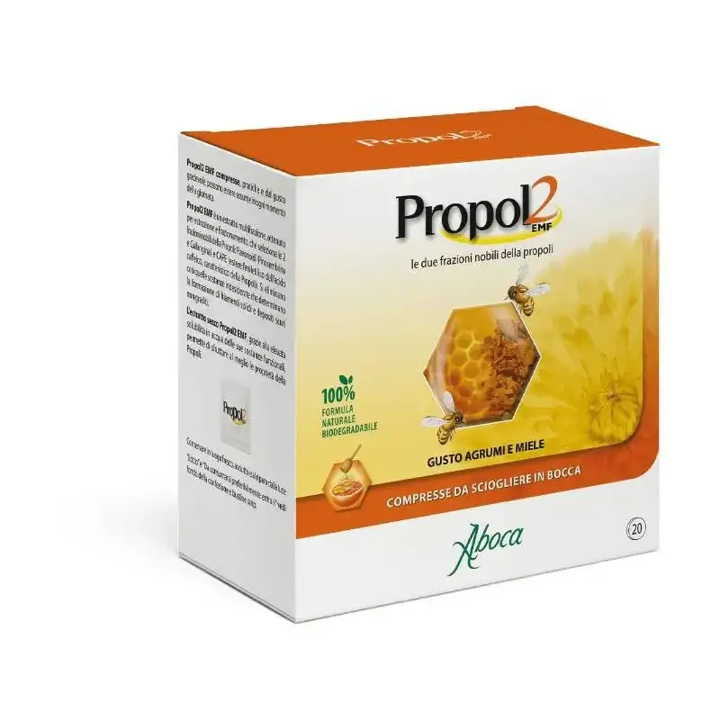 Aboca propol2 emf 20 compresse - integratore per le vie respiratorie