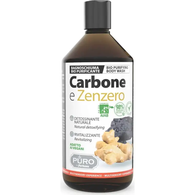 Forhans puro - bagnoschiuma purificante con carbone e zenzero 500 ml