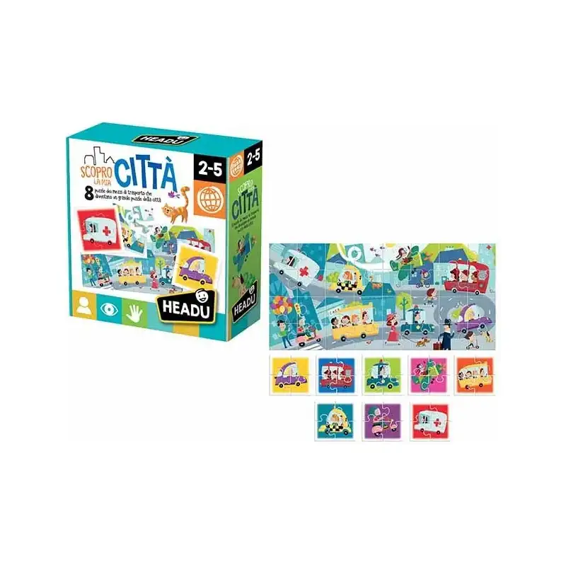 Headu Scopro la mia città - puzzle double face
