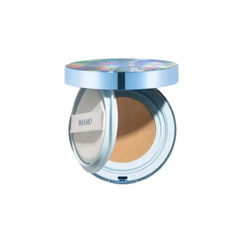 Miamo crema solare viso 50 spf fondotinta compatto second skin mesh cushion foundation protezione alta - sand