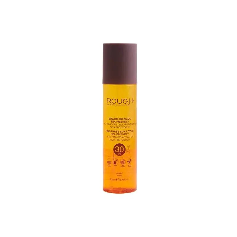 Rougj crema solare 30 spf spray bifasico sea friendly protezione alta 200 ml