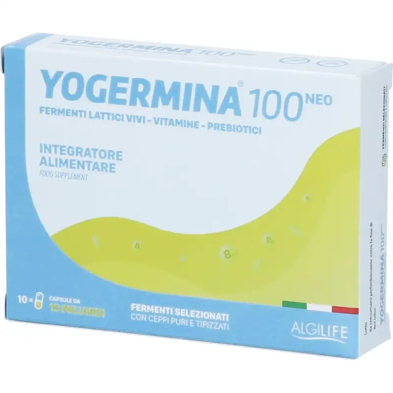 Yogermina 100 neo 10 capsule - integratore di fermenti lattici